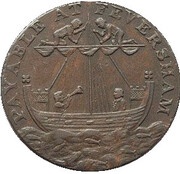 ½ Penny Kent - Feversham / J. Crow obverse image