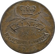 ½ Penny Hampshire - Emsworth / Earl Howe, United Kingdom, 1794 reverse image