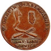 ½ Penny Norfolk – Norwich / R. Campin obverse image