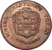 ½ Penny Sussex - Frant / G. Ring, United Kingdom, 1794 reverse image
