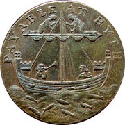 ½ Penny Kent - Hythe / R. Shipden, United Kingdom, 1794 reverse image