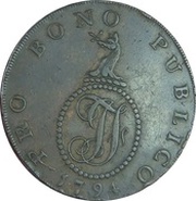 ½ Penny Suffolk – Haverhill, United Kingdom, 1794 reverse image