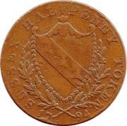 ½ Penny Kent - Lamberhurst / T. Foster, United Kingdom, 1794 reverse image