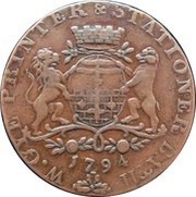½ Penny Somerset – Bath / W. Gye obverse image