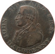 ½ Penny Somerset - Bath / John Howard obverse image