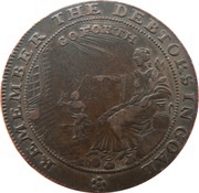 ½ Penny Somerset - Bath / John Howard, United Kingdom, 1794 reverse image