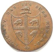 ½ Penny Warwickshire - Birmingham obverse image