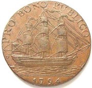 ½ Penny Warwickshire - Birmingham, United Kingdom, 1794 reverse image