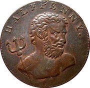 ½ Penny Middlesex - Fowler's Whale Fishery obverse image