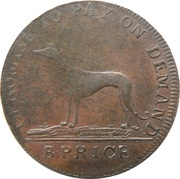 ½ Penny Middlesex - Hendon / B Price, United Kingdom, 1794 reverse image
