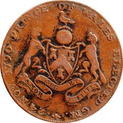 ½ Penny Middlesex - Freemasons obverse image
