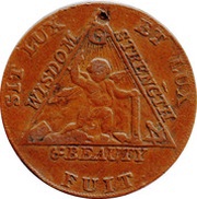 ½ Penny Middlesex - Freemasons, United Kingdom, 1794 reverse image