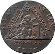½ Penny Middlesex - Freemasons, United Kingdom, 1794 reverse image