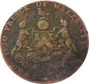 ½ Penny Middlesex - Freemasons obverse image