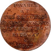 ½ Penny Middlesex - Newgate / Symonds reverse image
