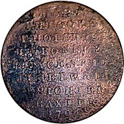 ½ Penny Middlesex - Erskine and Gibbs reverse image