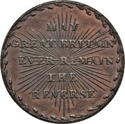 ½ Penny Middlesex - Map of France, United Kingdom, 1794 reverse image