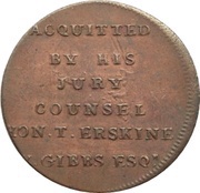 ½ Penny Middlesex - Thomas Hardy, United Kingdom, 1794 reverse image