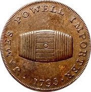 ½ Penny Monmouthshire - Monmouth / J. Powell obverse image