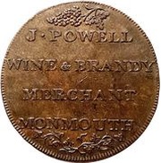 ½ Penny Monmouthshire - Monmouth / J. Powell reverse image