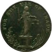 ½ Penny Suffolk - Bungay / Justice, United Kingdom, 1795 reverse image