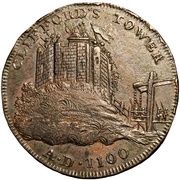 ½ Penny Yorkshire – York / Clifford's Tower, United Kingdom, 1795 reverse image