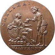 ½ Penny Middlesex - London / Chelsea obverse image