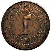 ½ Penny Middlesex - Hatfield's obverse image
