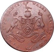 ½ Penny Middlesex - Freemasons obverse image