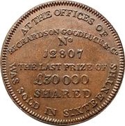 ½ Penny Middlesex - Richardson’s / Fortune, United Kingdom, 1795 reverse image