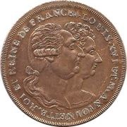 ½ Penny Middlesex - Skidmore's / Louis XVI and M. Antoinette, United Kingdom, 1795 reverse image