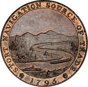 ½ Penny Herts - Bishops Stortford / Sir George Jackson, United Kingdom, 1795 reverse image