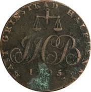 ½ Penny Sussex - East Grinstead / I. Boorman, United Kingdom, 1795 reverse image