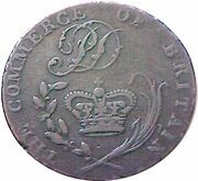 ½ Penny Suffolk - Bury / P. Deck, United Kingdom, 1795 reverse image