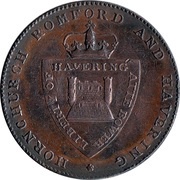 ½ Penny Essex - Hornchurch / George Cotton, United Kingdom, 1795 reverse image