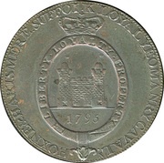 ½ Penny Suffolk - Hoxne / Yeomanry, United Kingdom, 1795 reverse image
