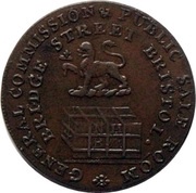½ Penny Somerset - Bristol / Niblock and Hunter's obverse image