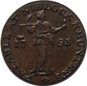 ½ Penny Somerset - Bristol / Niblock and Hunter's, United Kingdom, 1795 reverse image