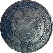 ½ Penny Middlesex - London / Allen’s obverse image