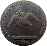 ½ Penny Middlesex - London / Corresponding Society, United Kingdom, 1795 reverse image