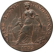 ½ Penny Middlesex - London / Davidson’s obverse image