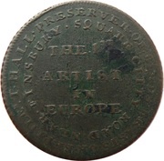 ½ Penny Middlesex - T. Hall, United Kingdom, 1795 reverse image