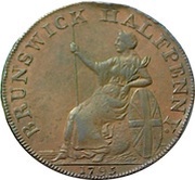 ½ Penny Middlesex - Kilvington, United Kingdom, 1795 reverse image