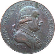 ½ Penny Warwickshire – Wilkinson / Forge obverse image