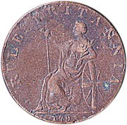 ½ Penny Anglesey - Druid / Britannia, United Kingdom, 1795 reverse image