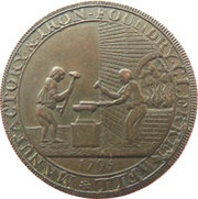 ½ Penny Middlesex - Skidmore, United Kingdom, 1795 reverse image