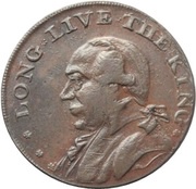 ½ Penny Middlesex – Whitfield's / Long Live The King obverse image