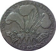 ½ Penny Middlesex - National Series / Prince of Wales, United Kingdom, 1795 reverse image