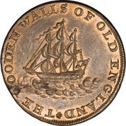 ½ Penny Middlesex - National Series / Duke of York, United Kingdom, 1795 reverse image
