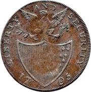 ½ Penny Middlesex - George Washington, United Kingdom, 1795 reverse image
